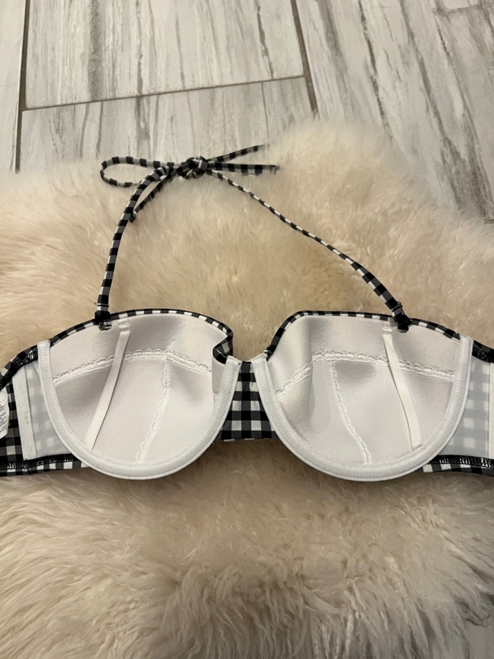 NWT J Crew 34C Gingham Check Bikini Set - Picture 7 of 10